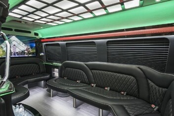 Jersey City Sprinter Party Bus Interior